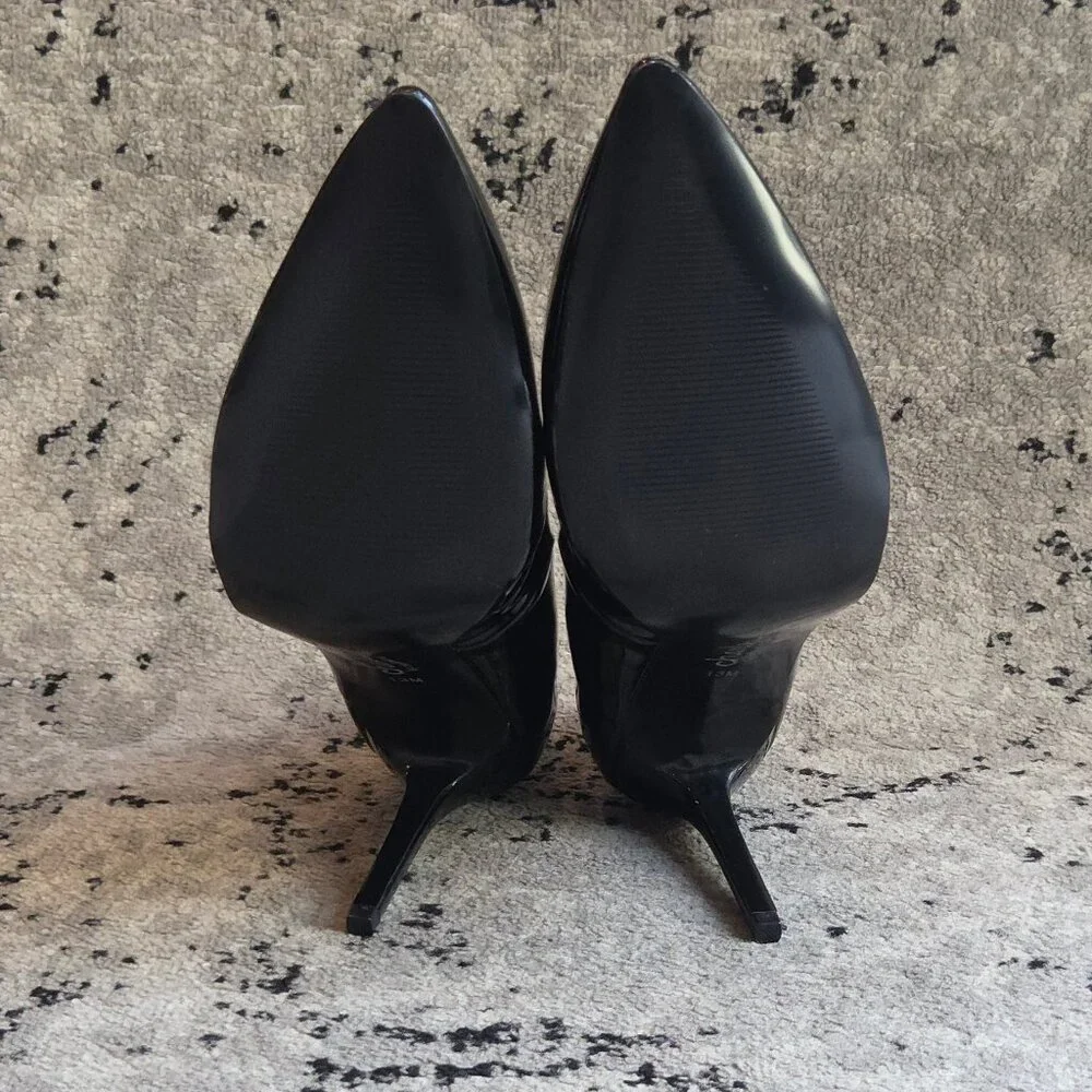 Charles by Charles David Pact Black Patent Pumps Stilettos 13 - Picture 7 of 9